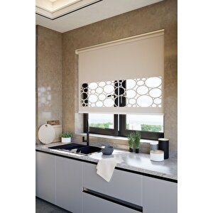 Lazer Kesim Mat Stor Perde Açık Kahverengi Plz-4003 160x200 cm
