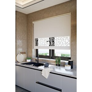 Lazer Kesim Mat Stor Perde Beyaz Plz-121001 170x200 cm