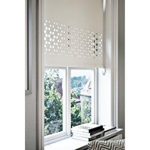 Lazer Kesim Mat Stor Perde Beyaz Plz-3001 220x200 cm