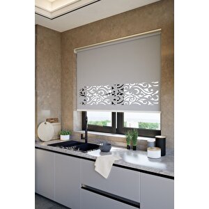 Lazer Kesim Mat Stor Perde Gri Plz-8005 120x200 cm