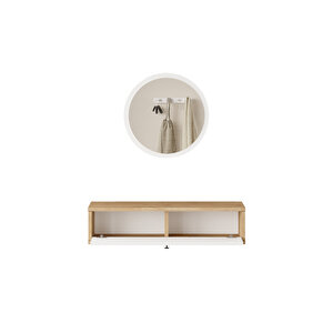 L'occi Concept Cosmia Aynalı 80 Cm Kapaklı Dresuar Hol Antre Sepet-beyaz Cs2-sw