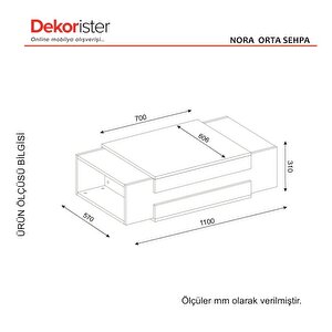 Dekorister Nora Orta Sehpa Kumtaşı-traverten