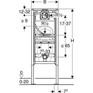 Pisuvar Için Duofix Gömme Rezervuar 112-130 Cm - 111.676.00.1
