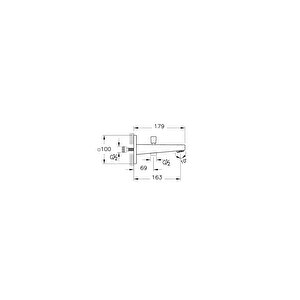 Root Square A43131 Çıkış Ucu, El Duşu Çıkışlı,krom