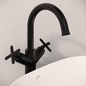 Origin Classic A4288636 Çanak Lavabo Bataryası, Mat Siyah
