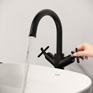 Origin Classic A4288636 Çanak Lavabo Bataryası, Mat Siyah