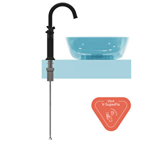 Origin Classic A4288636 Çanak Lavabo Bataryası, Mat Siyah