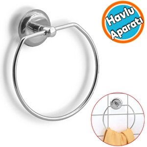 Bez Havluluk Aparatı Lavabo Banyo Mutfak Bez Havlu Askısı Krom Paslanmaz Vidalı Metal