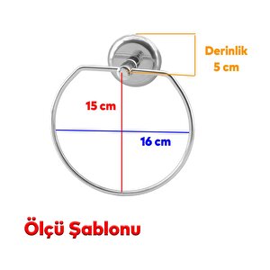 Bez Havluluk Aparatı Lavabo Banyo Mutfak Bez Havlu Askısı Krom Paslanmaz Vidalı Metal