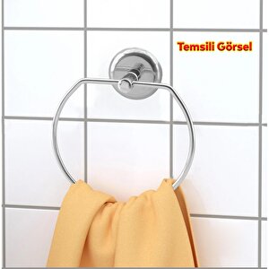 Bez Havluluk Aparatı Lavabo Banyo Mutfak Bez Havlu Askısı Krom Paslanmaz Vidalı Metal