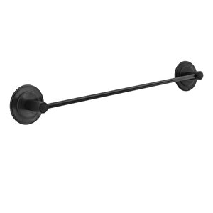 Banyo Lavabo Mutfak Yapışkanlı Bez Havlu Standı Askısı Paslanmaz Metal Siyah Uzun Bez Havluluk
