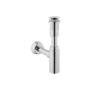 Lavabo Sifon Seti (t Tipi) Pvc Üzeri̇ Krom Kaplama A45154