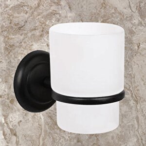 Diş Fırçalık Yapışkanlı Banyo Diş Fırçası Kabı Kutusu Siyah