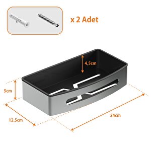 Aqua Bagno Smart Tekli Süngerlik 24 X 12,5 Cm. , Parlak Krom