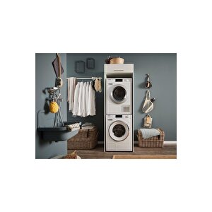 Hane Banyo Dolabı-çok Amaçlı-çamaşır Makinesi Dolabı Beyaz