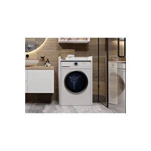 Ulya Banyo Dolabı-çok Amaçlı-çamaşır Makinesi Dolabı-beyaz