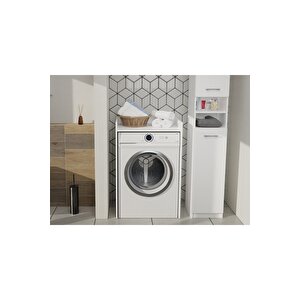 Ulya Banyo Dolabı-çok Amaçlı-çamaşır Makinesi Dolabı-beyaz