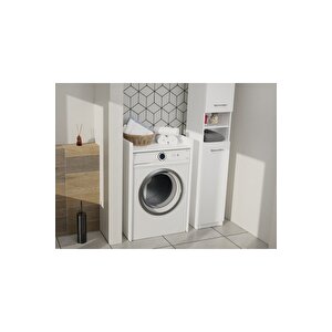 Ulya Banyo Dolabı-çok Amaçlı-çamaşır Makinesi Dolabı-beyaz