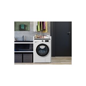 Ulya Banyo Dolabı-çok Amaçlı-çamaşır Makinesi Dolabı-beyaz