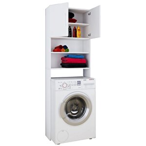 Sumru  Banyo Dolabı-çok Amaçlı-çamaşır Makinesi Dolabı Beyaz