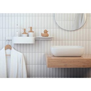 Wallstoris Duş Rafı Satin Beyaz 27915700