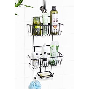 Okyanus Home Siyah 2 Fonksiyonlu Duş Rafı