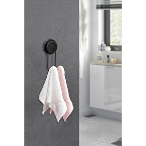 Okyanus Home Siyah Magic Fix Banyo Düzenleyici 3'lü Set-  İkili Askı - Wc Kağıtlık - Saç Kurutmalık Askısı