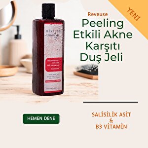 Peeling Etkili Akne Karşıtı Salisilik Asit & B3 Vitamin Sülfatsız Duş Jeli 400ml