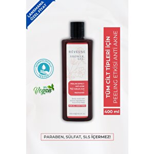 Peeling Etkili Akne Karşıtı Salisilik Asit & B3 Vitamin Sülfatsız Duş Jeli 400ml