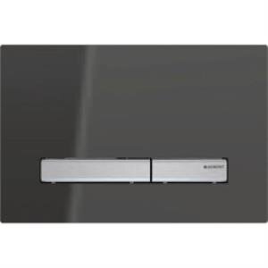 Geberit Sigma50 115.788.sd.2 Kumanda Paneli, Çift Basmalı, Füme Cam