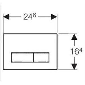 Geberit Sigma50 115.788.sd.2 Kumanda Paneli, Çift Basmalı, Füme Cam