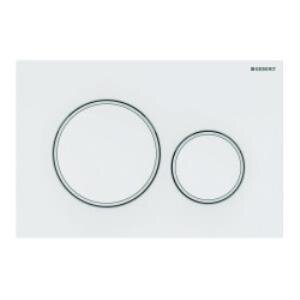 Geberit Sigma20 115.882.11.1 Kumanda Kapağı - Çift Basmalı - Beyaz / Mat Beyaz / Beyaz