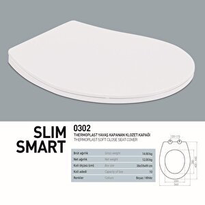 Slim Smart Thermoplast Yavaş Kapanır Klozet Kapağı