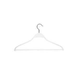 Ahşap Askı Barlı Gömlek Pantolon Askısı Beyaz Renk 8 Adet