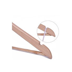 5 Li Paket Ahşap Askı Naturel Kıyafet Elbise Gömlek Ve Pantolon Askısı 5 Adet