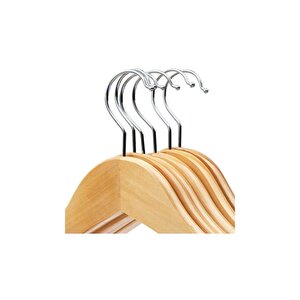 Ahşap Askı Kıyafet Askısı Askılık Vernikli 10 Adet Premium Quality