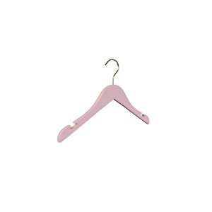 Ahşap 3-7 Yaş Çocuk Elbise Askısı Pembe Renk 32 Adet