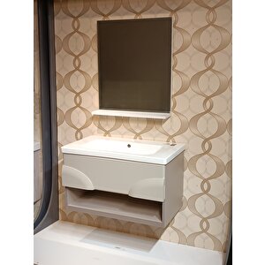 Dolphin 80cm Banyo Dolap Seti̇ Ayna Lavabo Dahi̇l  %100 Mdf Ürün