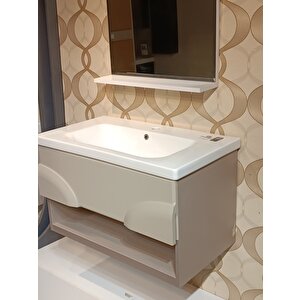 Dolphin 80cm Banyo Dolap Seti̇ Ayna Lavabo Dahi̇l  %100 Mdf Ürün