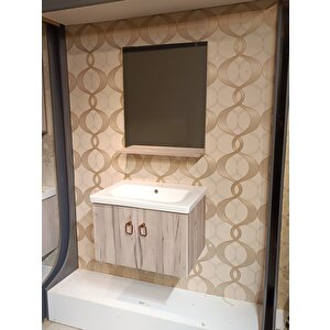 AVCI 65 CM BANYO DOLAP SETİ     AYNA +  LAVABO DAHİL %100 MDF FLORANSA