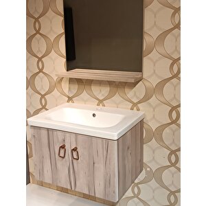AVCI 65 CM BANYO DOLAP SETİ     AYNA +  LAVABO DAHİL %100 MDF FLORANSA