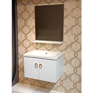 AVCI 65 CM BANYO DOLAP SETİ AYNA LAVABO DAHİL %100 MDF
