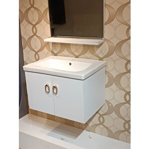 AVCI 65 CM BANYO DOLAP SETİ AYNA LAVABO DAHİL %100 MDF