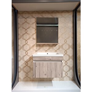 Klass 80 Cm Banyo Dolap Seti̇  LAVABO + AYNA DAHİL %100 MDF   Flransa