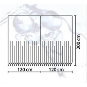 Zethome Tropik Banyo Duş Perdesi 7081 Çift Kanat 2x120x200