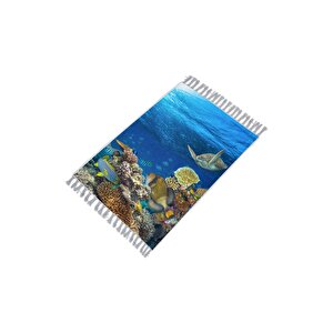 Zethome Aquarium Banyo Paspas Ve Tek Kanat Duş Perdesi 1x180x200 Set