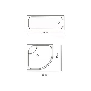 Zethome Heart Ballons Banyo Paspas Ve Tek Kanat Duş Perdesi 1x180x200 Set