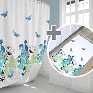 Zethome Spring Banyo Paspas Ve Tek Kanat Duş Perdesi 1x180x200 Set