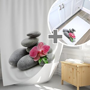 Spa Banyo Paspas Ve Tek Kanat Duş Perdesi 1x180x200 Set