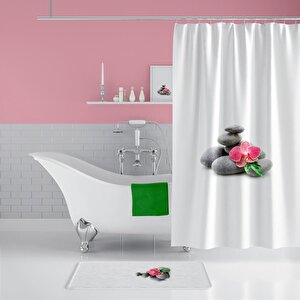 Spa Banyo Paspas Ve Tek Kanat Duş Perdesi 1x180x200 Set